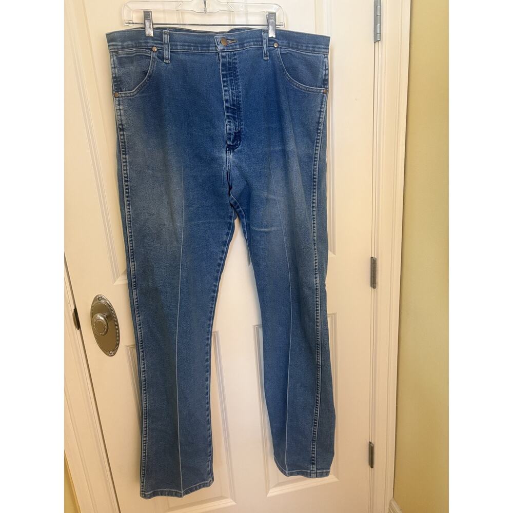 Wrangler 1013MAFGK 40x36 Denim Blue Jeans Mens Medium Wash Pockets